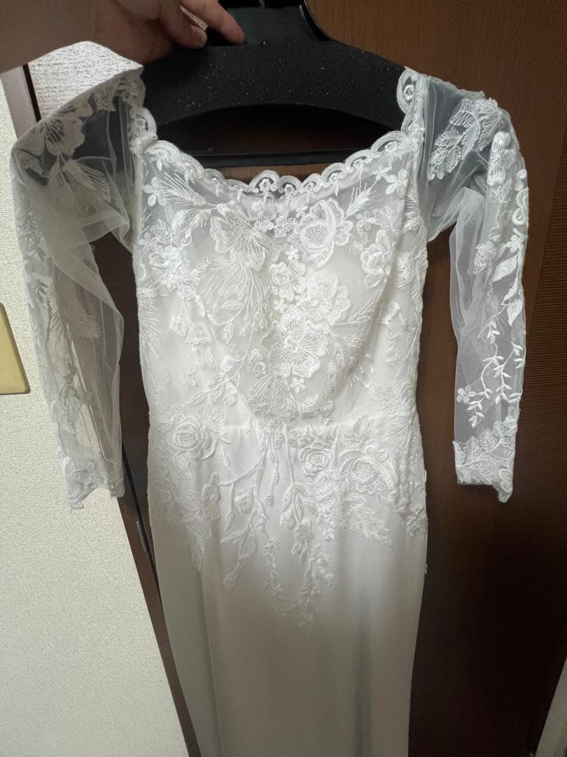 emi 　ロングスリーブ レース ソフトマーメイドドレス