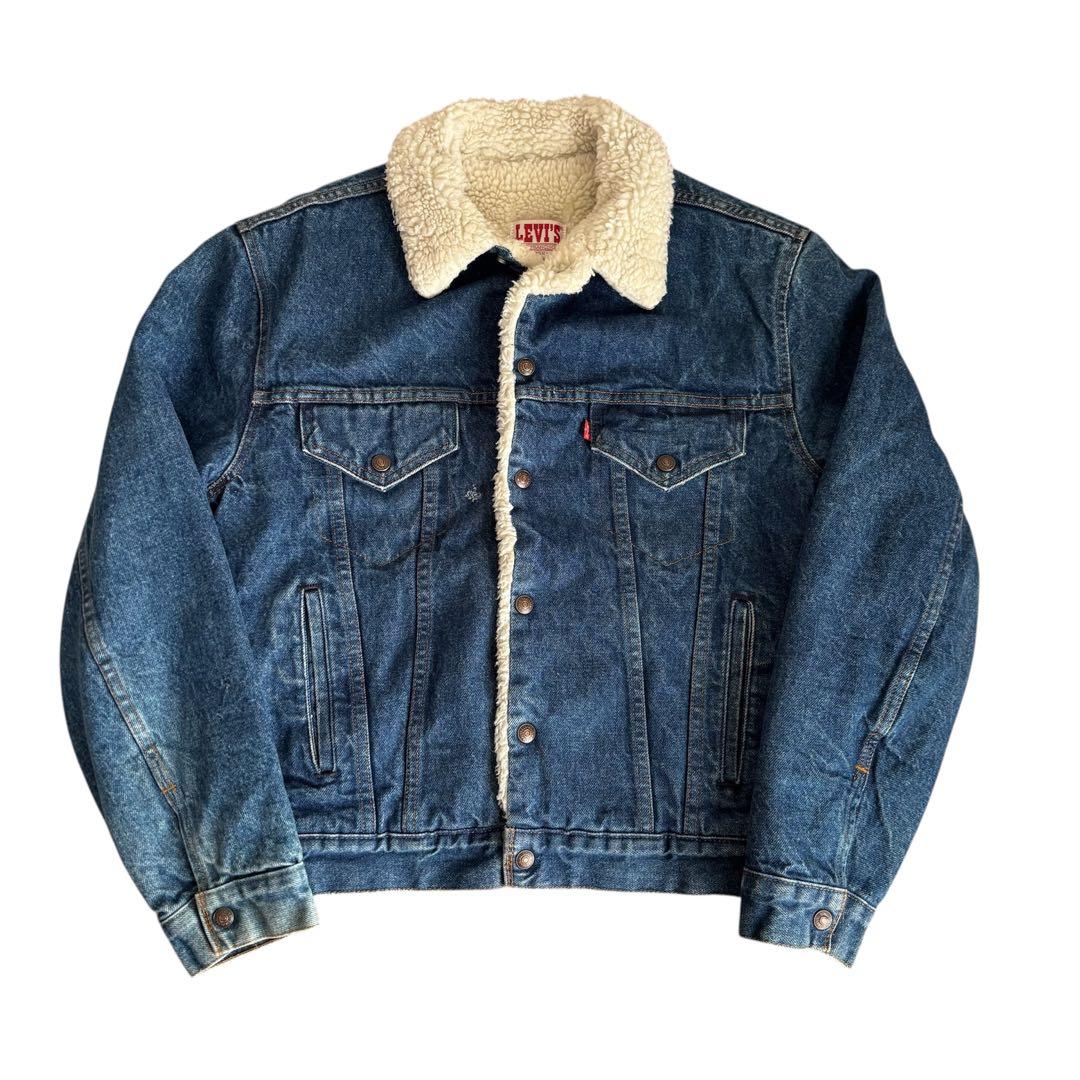 名作 80s Levis ボアデニムジャケット 70608 アメリカ製 濃紺