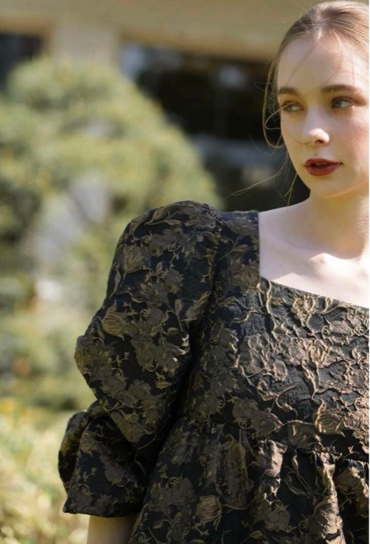 【完売・新品タグ付き】Acka jacquard volume dress