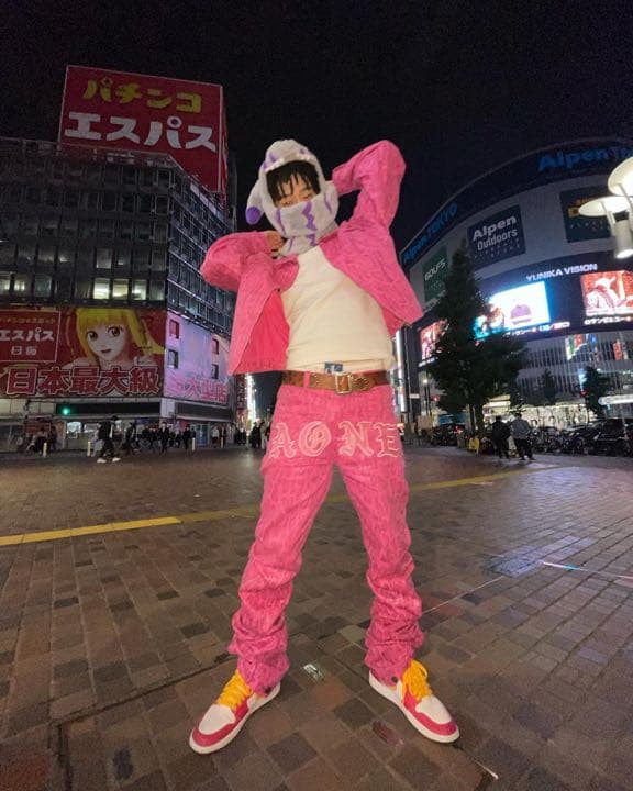 AONE4SURE GBMN HAT ハットキャップ+マフラー韻マン着用