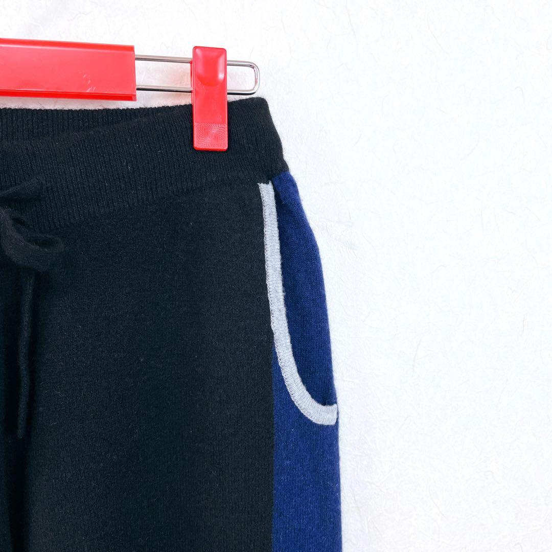 【新品未使用 プラスプラス】肉厚カシミア100％ニットパンツ36号