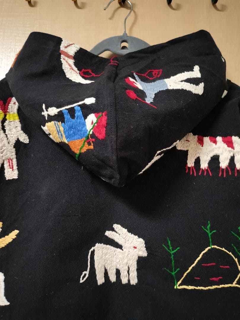 エスニック　パーカー　ナカ族パーカー　手刺繍　男女共用　新品　タイ製5