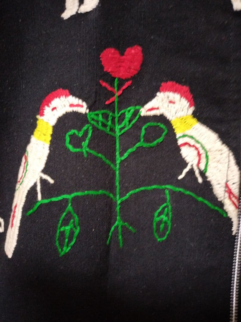 エスニック　パーカー　ナカ族パーカー　手刺繍　男女共用　新品　タイ製5