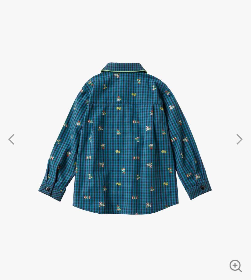 【新品SALE中！】ファミリア 長袖 シャツ 110 ブラウス 青系 チェック