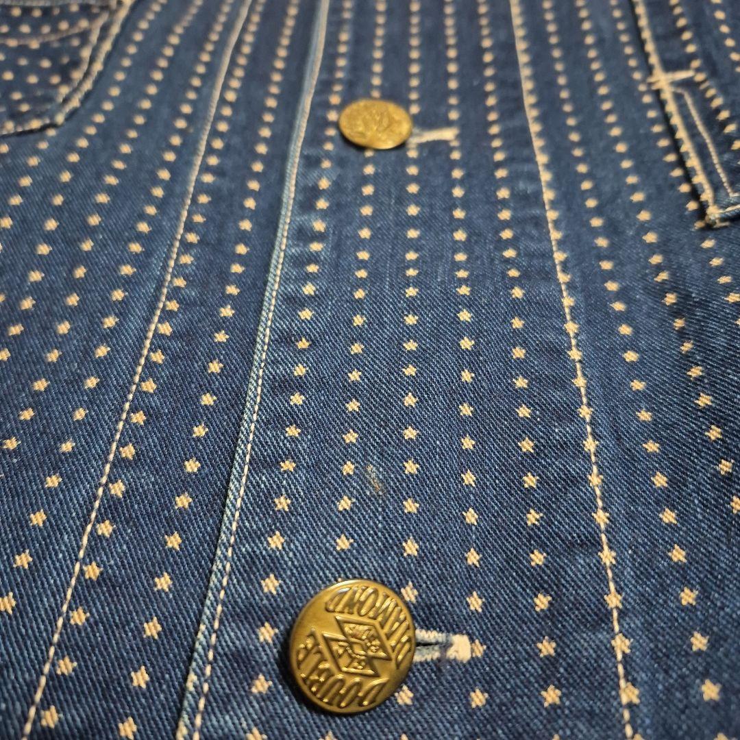 パ*ン様 稀少旧マッコイダブルダイヤモンドスターウォバッシュワークコート36