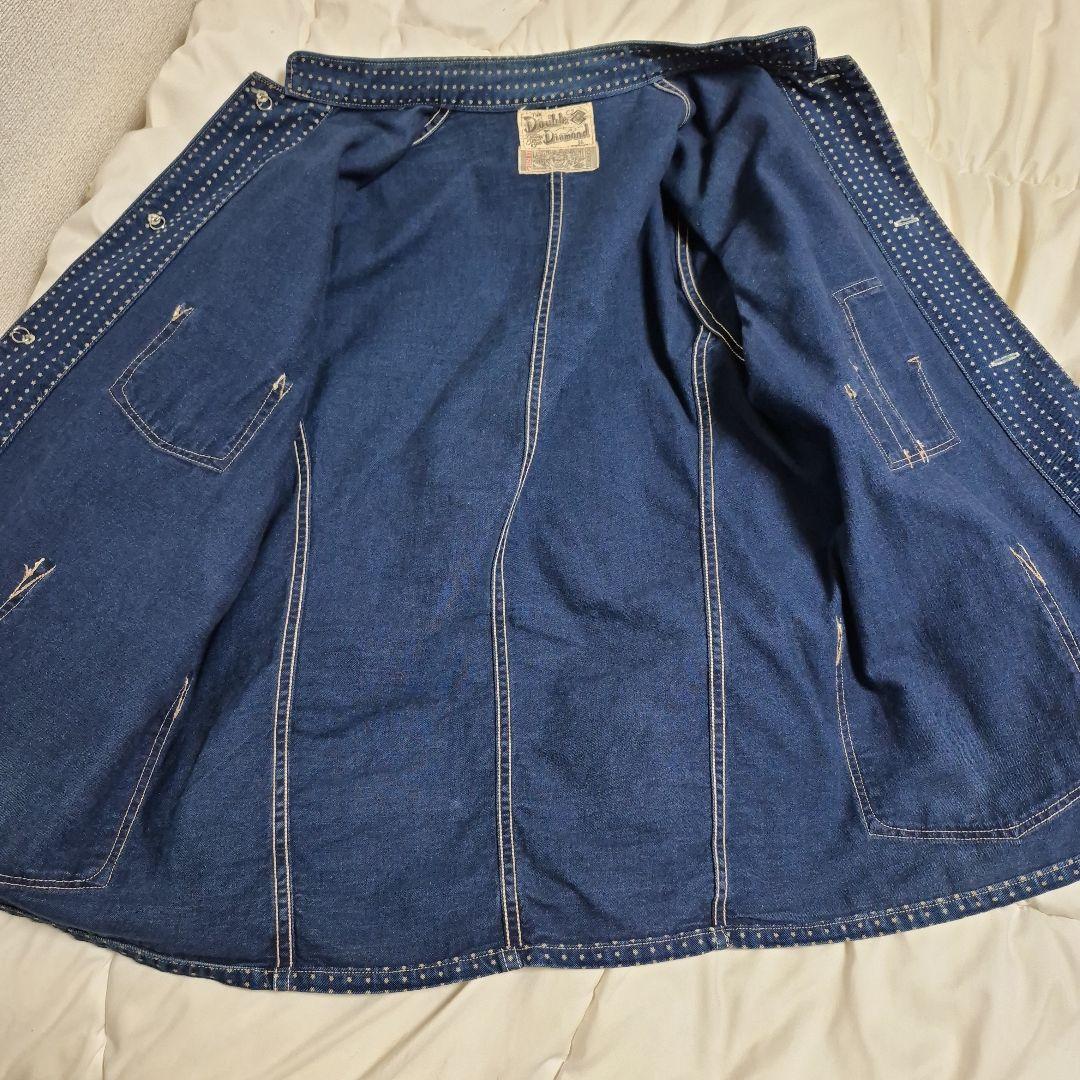 パ*ン様 稀少旧マッコイダブルダイヤモンドスターウォバッシュワークコート36