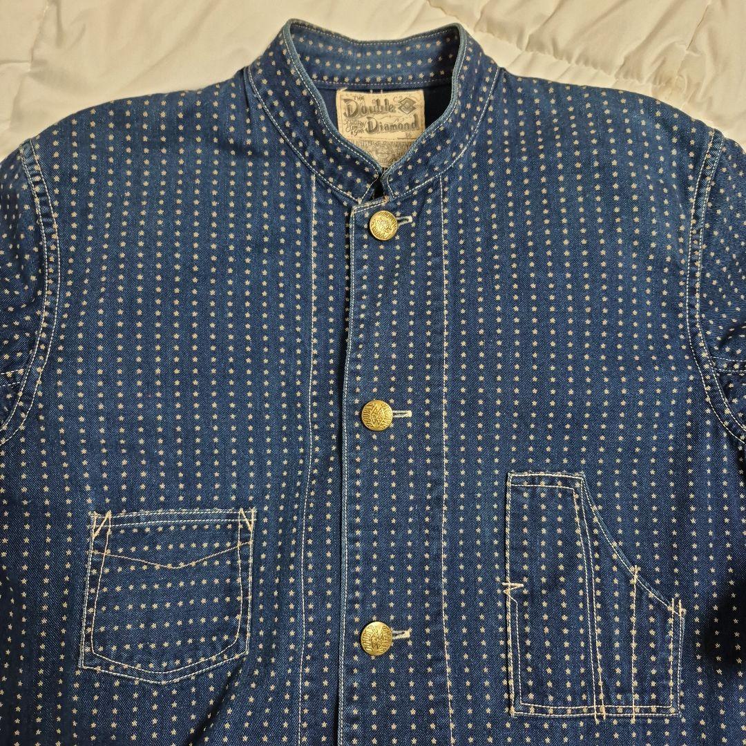 パ*ン様 稀少旧マッコイダブルダイヤモンドスターウォバッシュワークコート36