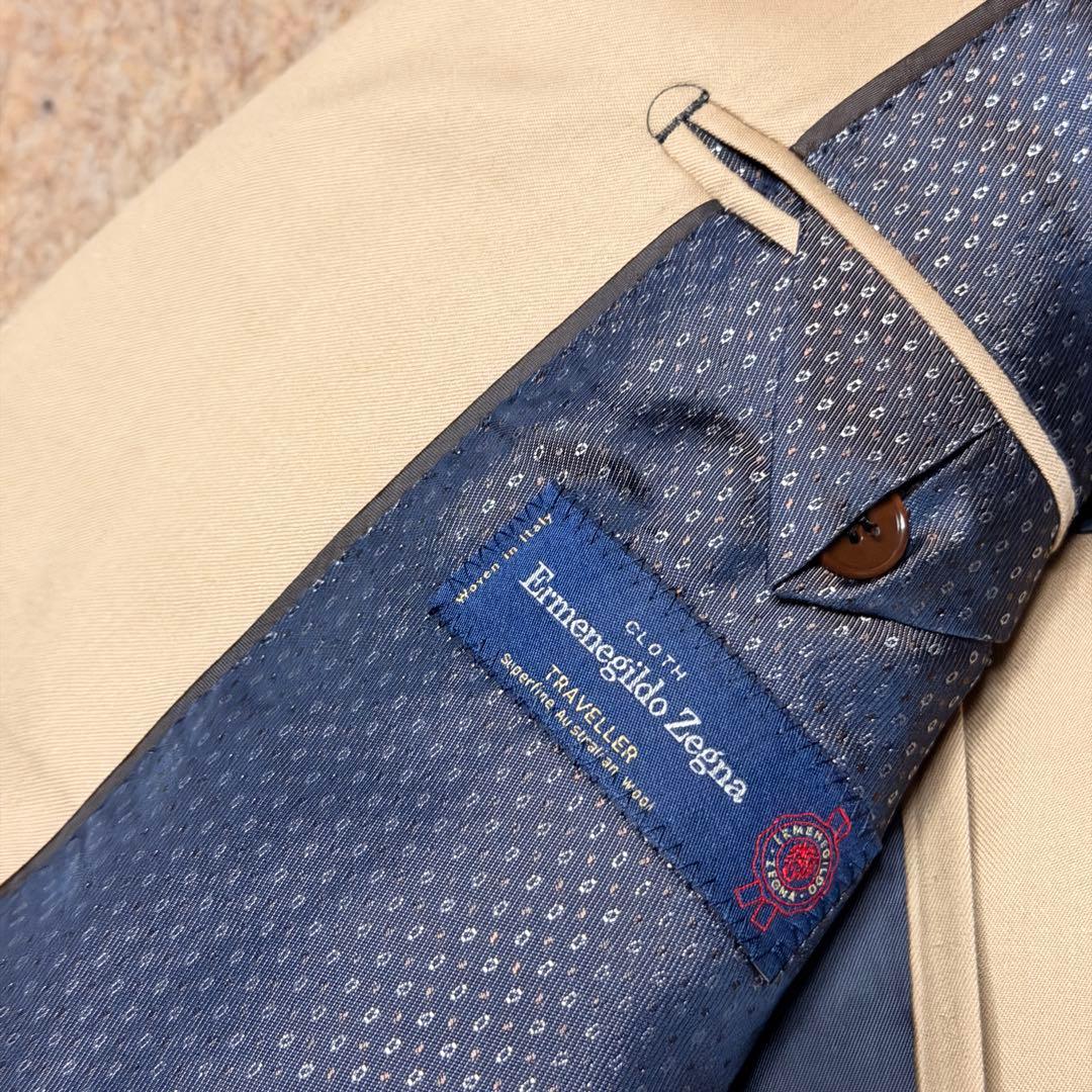 ミツミネ　ベージュ スーツ セットアップ　ゼニア生地　A6