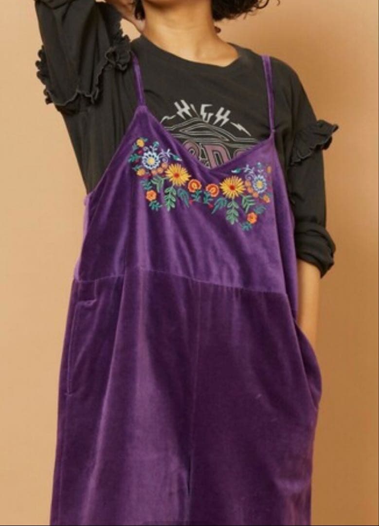 【新品未着用タグなし】Freada インドベロア刺繍サロペット 定価25,520