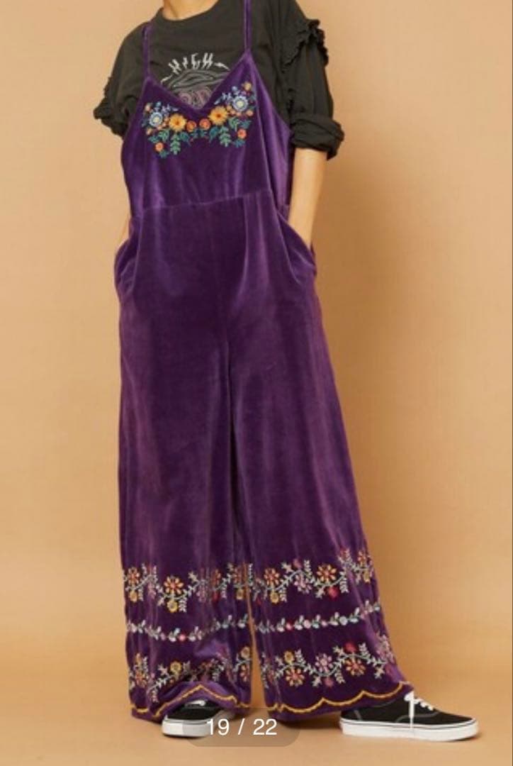 【新品未着用タグなし】Freada インドベロア刺繍サロペット 定価25,520