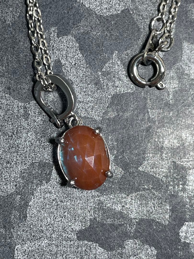 【saphiret】オーバルローズカットサフィレット　ネックレス