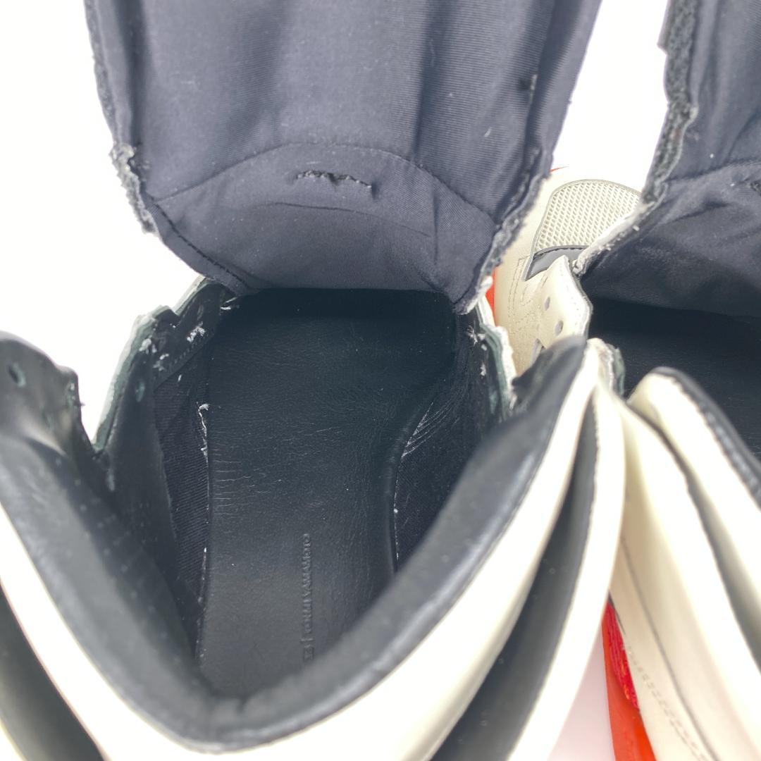 ワイスリー　HAYWORTH　レザーメッシュハイカットスニーカー　バスケット　白