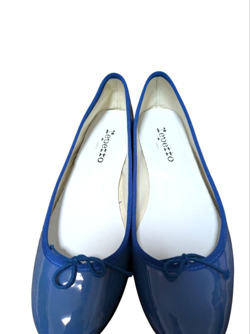 レペット エナメル　バレエシューズ/フラット/リボン 40　レア色