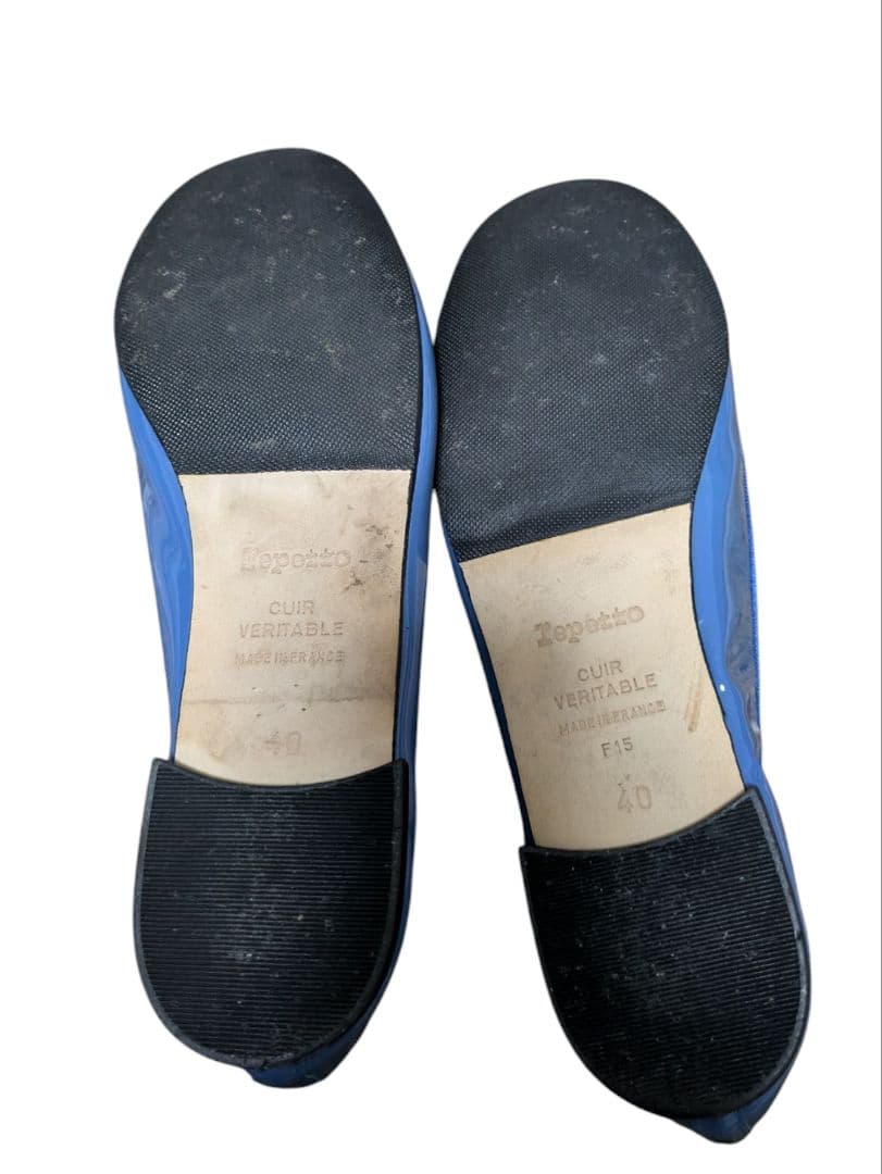 レペット エナメル　バレエシューズ/フラット/リボン 40　レア色