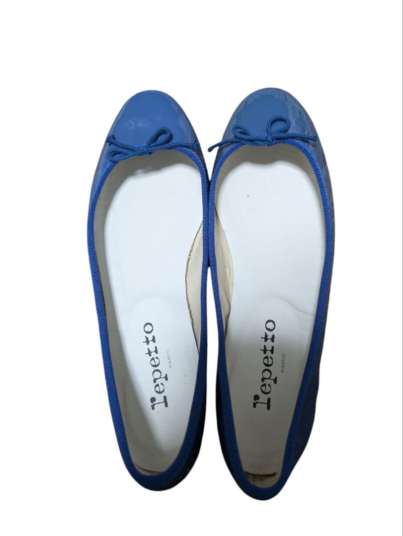 レペット エナメル　バレエシューズ/フラット/リボン 40　レア色