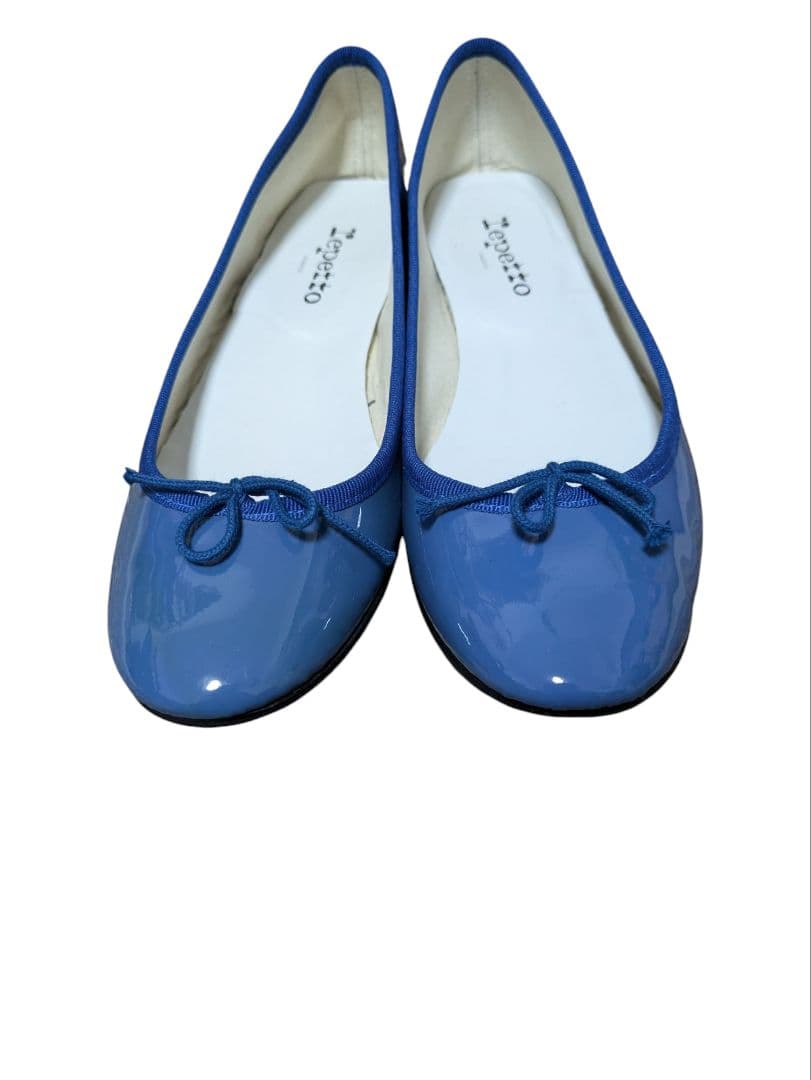 レペット エナメル　バレエシューズ/フラット/リボン 40　レア色