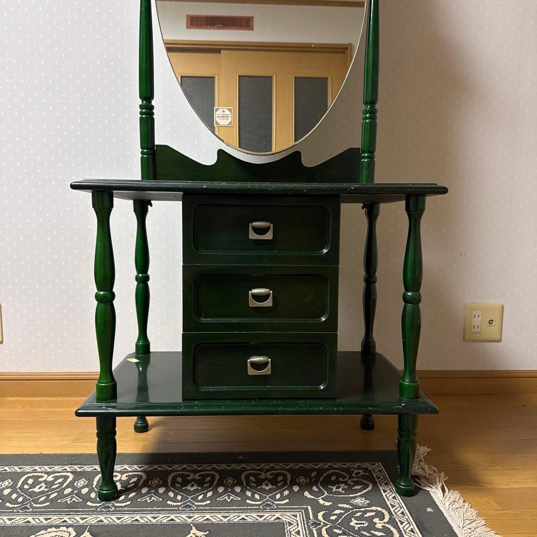 【ぐらつきなし ❗️】アンティーク 昭和レトロ 木製 ドレッサー 鏡台