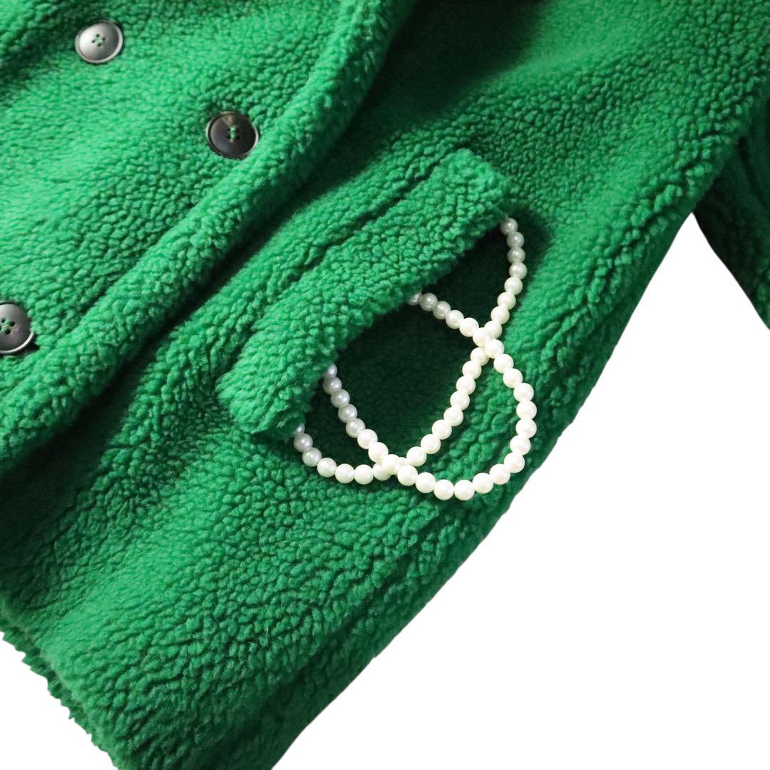 永遠の憧れ♪【最高級】MaxMara マレーラ　テディベアグリーンショートコート