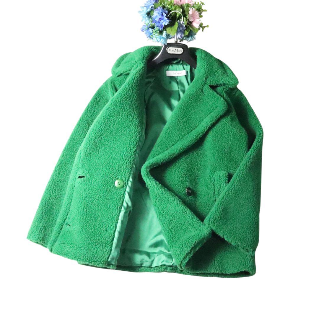 永遠の憧れ♪【最高級】MaxMara マレーラ　テディベアグリーンショートコート