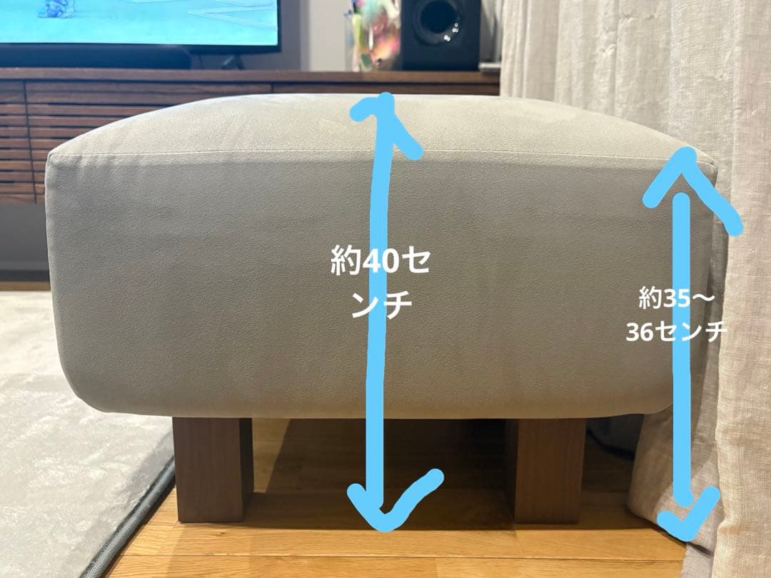 【値下げしました】NOYES オットマン スツール グレー