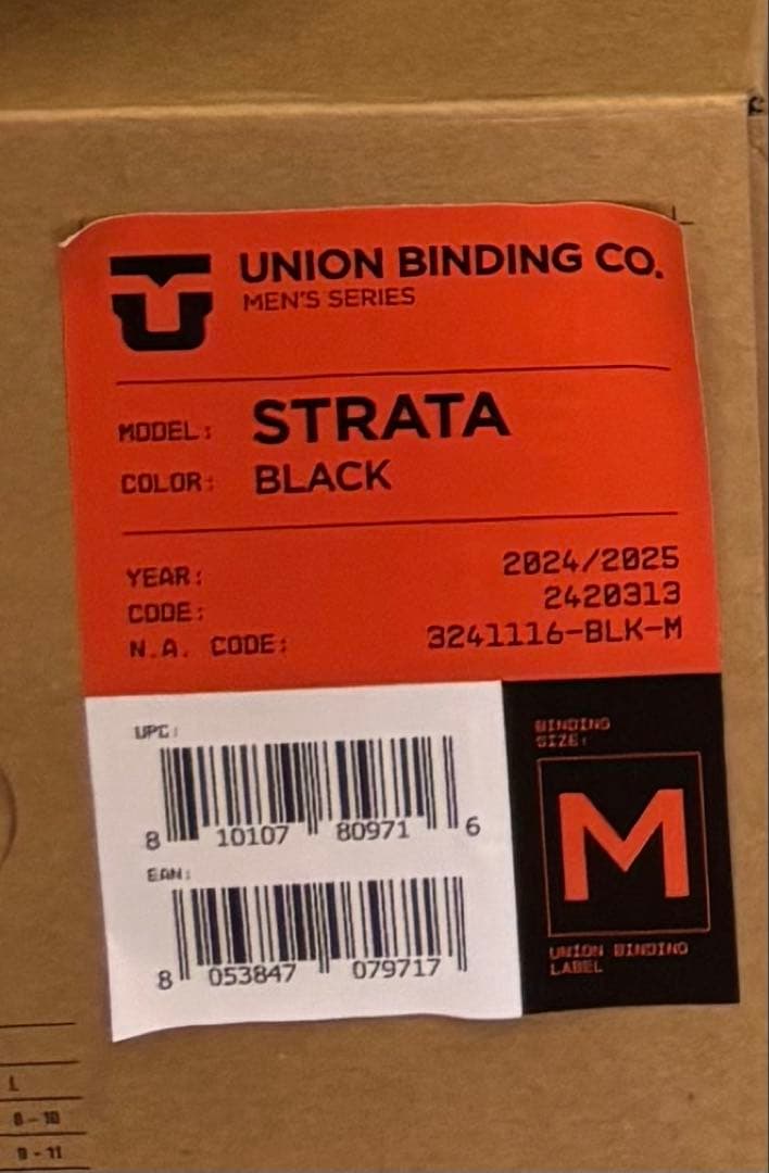 UNION STRATA ビンディング ブラック M 2024/2025