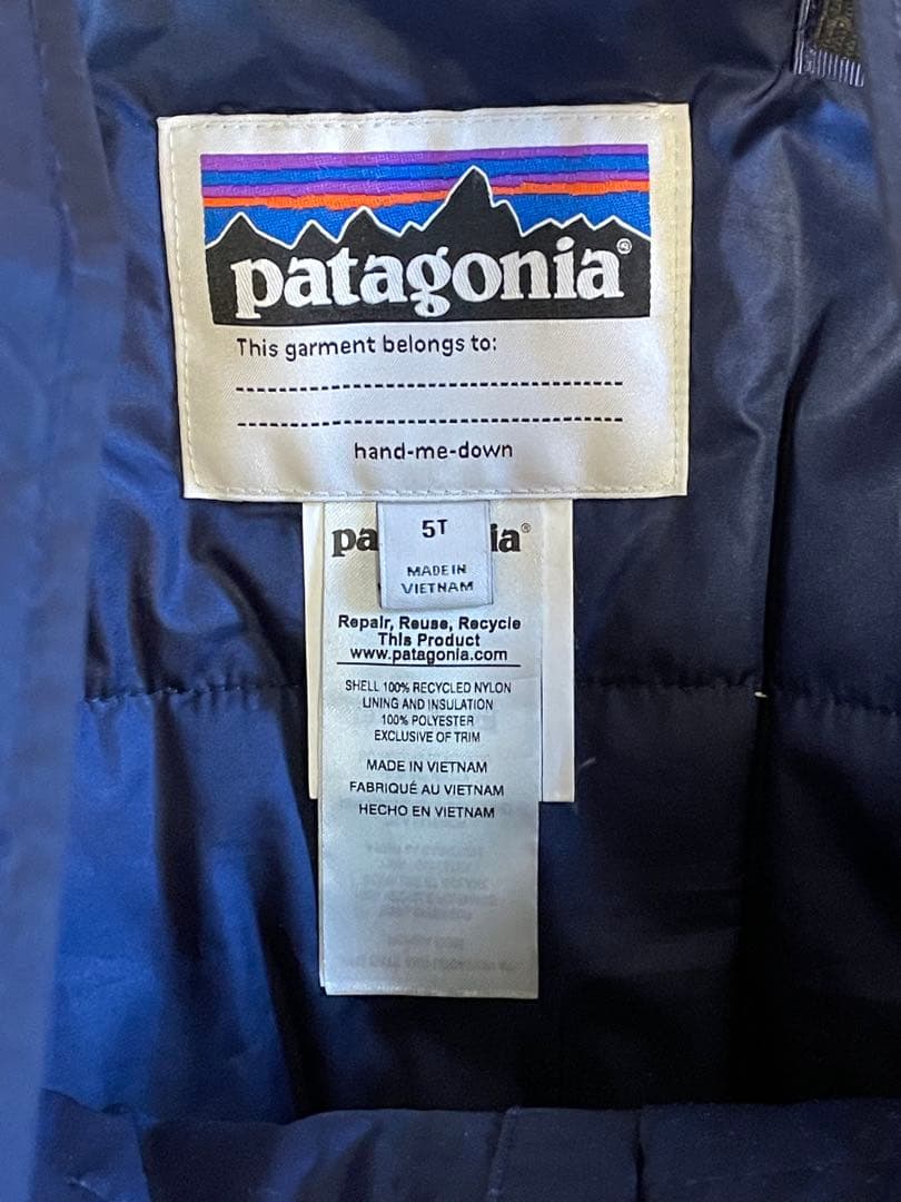 patagonia スノーウェア 5T ネイビー