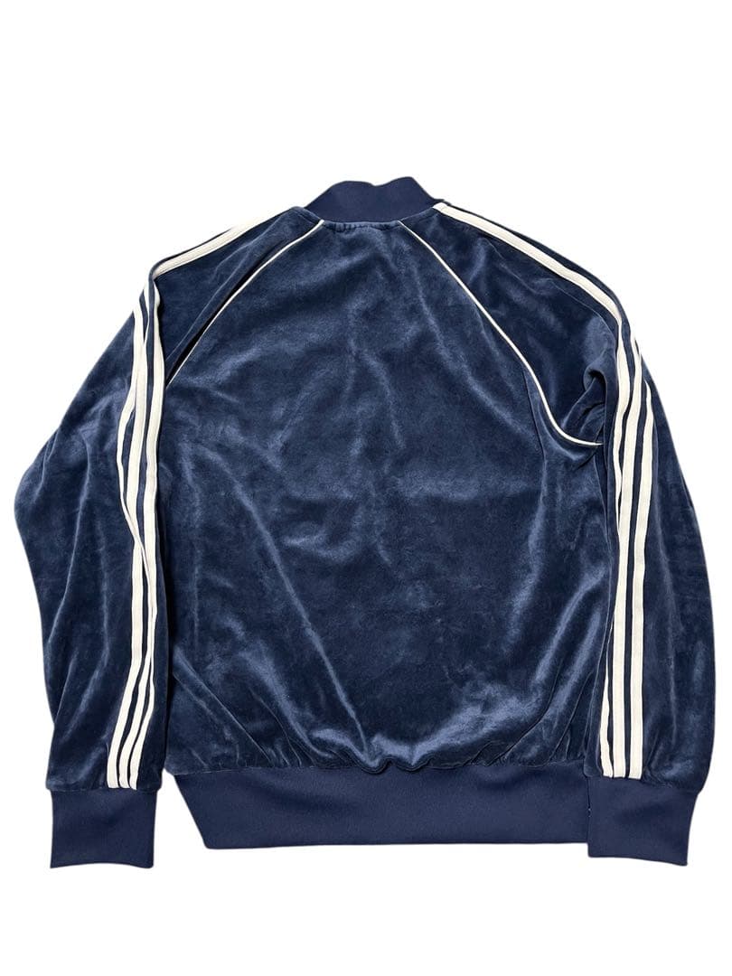 アディダス ベロア トラックジャケット L ネイビー