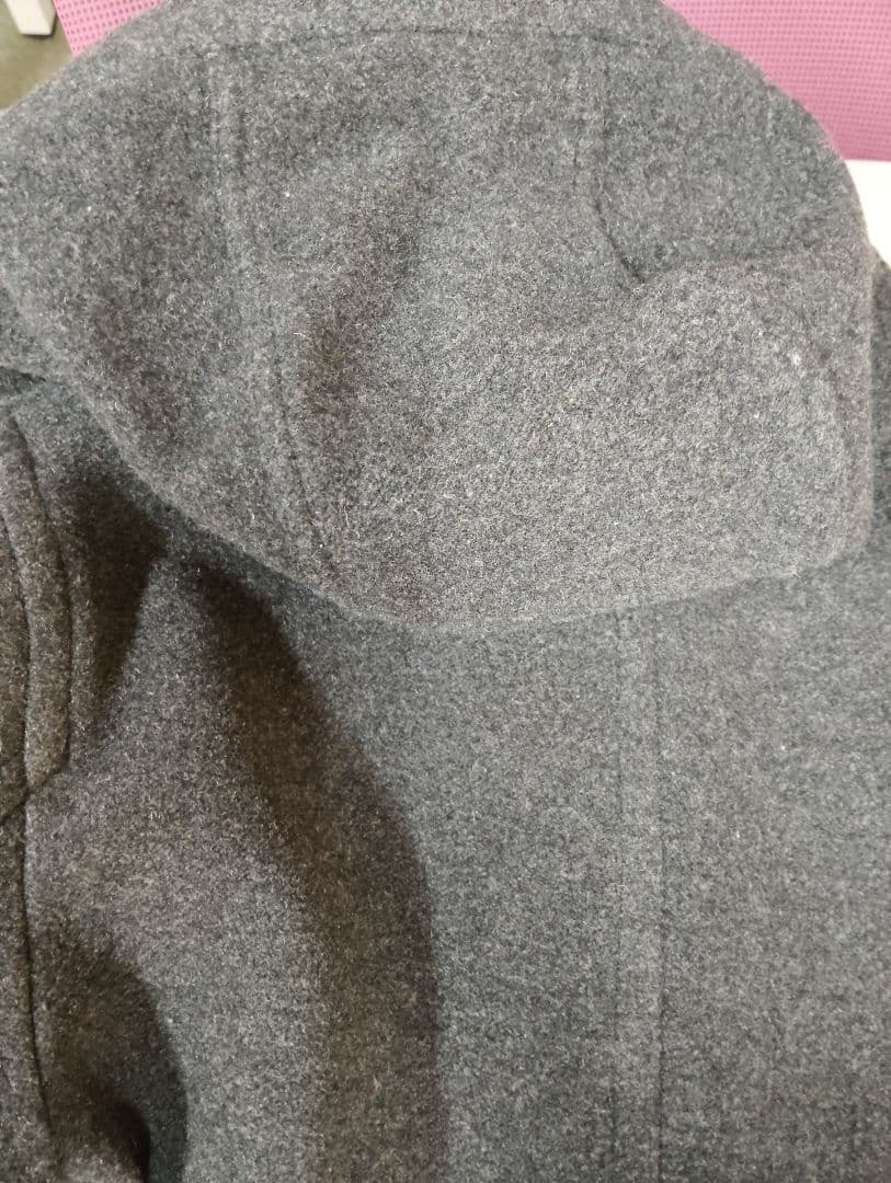 CABANE de ZUCCA 斜めジップフード付きウールコート