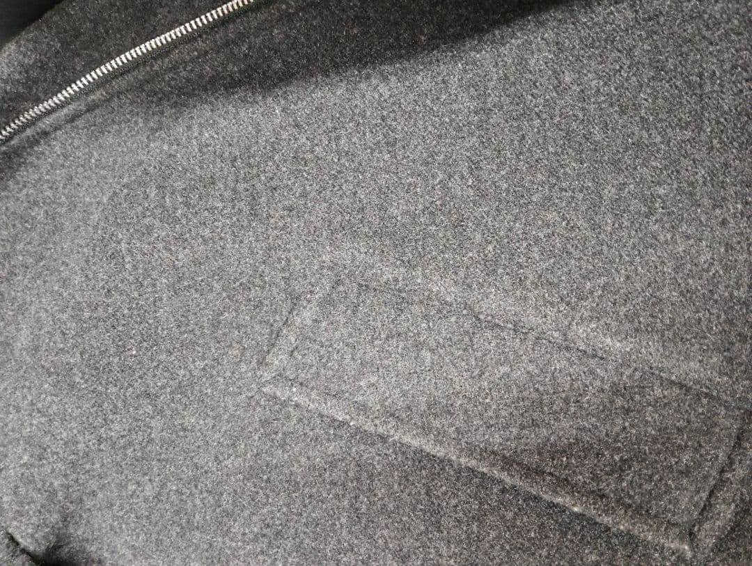 CABANE de ZUCCA 斜めジップフード付きウールコート