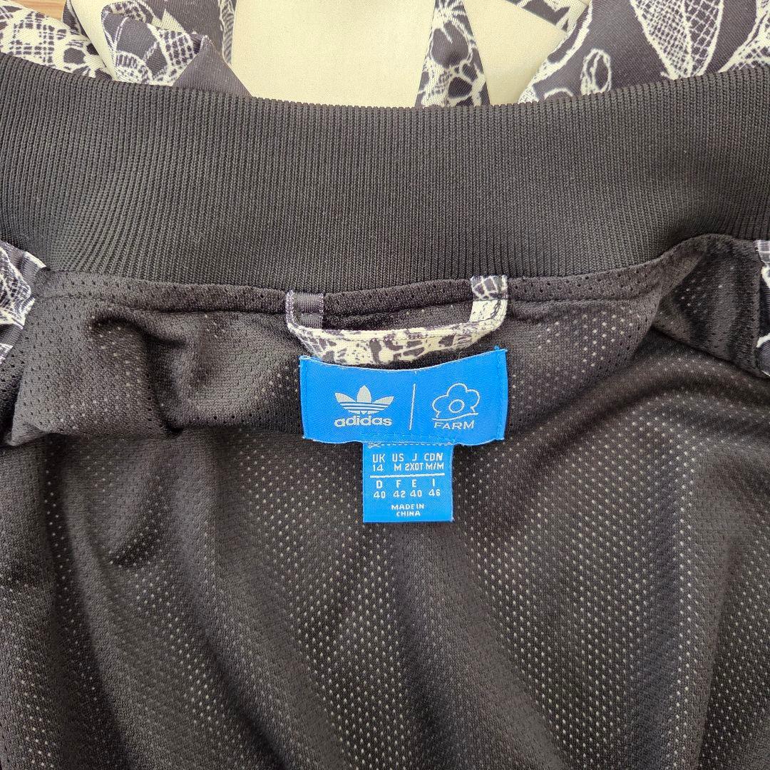 【希少デザイン】アディダス 花柄 総柄 トラックジャケット ケープ M コラボ