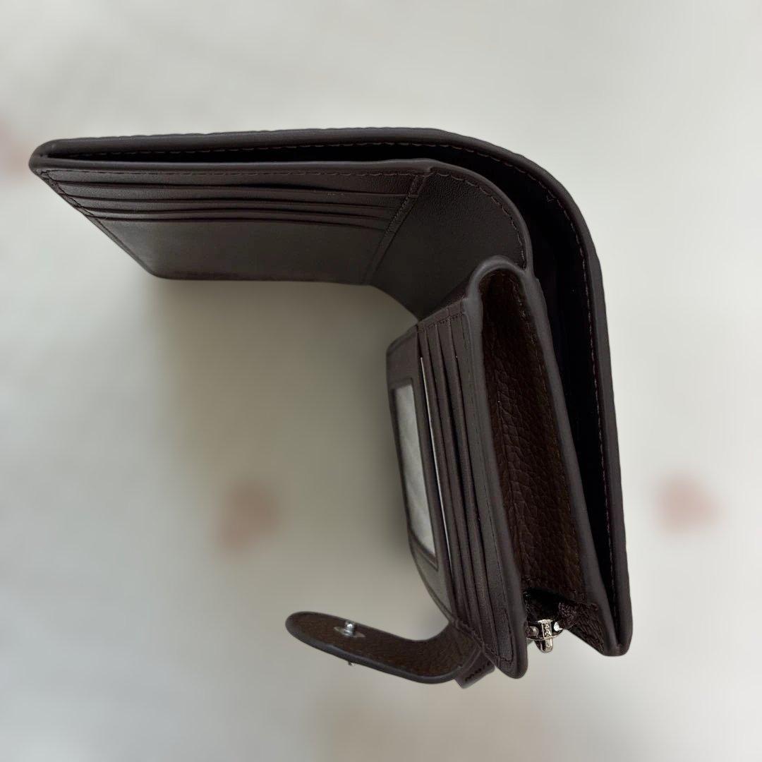 【新品未使用】COACH コーチ　ミディアムコーナージップウォレット　茶