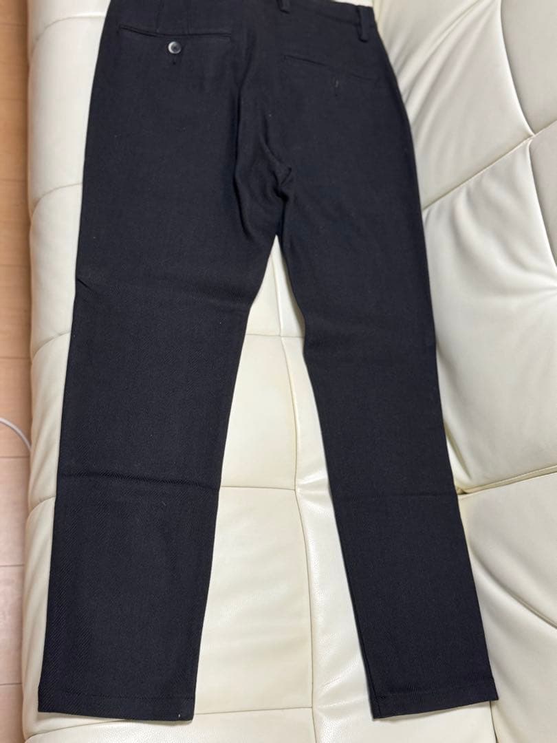 未使用品　SOLIDO スリムフィットパンツ ヘリンボーン柄 黒、グレー2本組