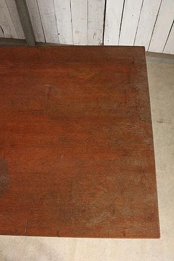 古い木製の片袖机　引き出し5杯　ワークデスク