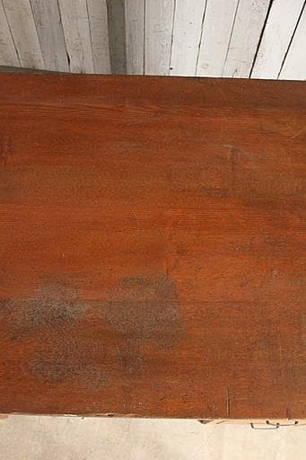 古い木製の片袖机　引き出し5杯　ワークデスク