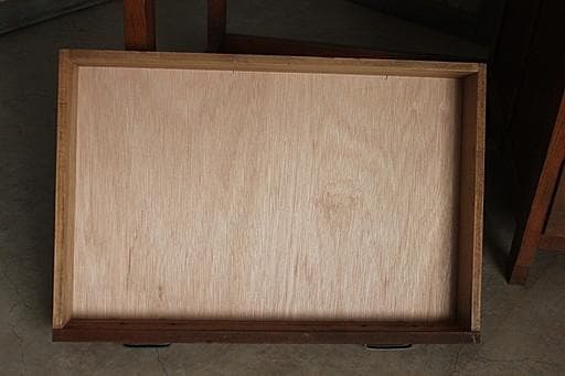 古い木製の片袖机　引き出し5杯　ワークデスク