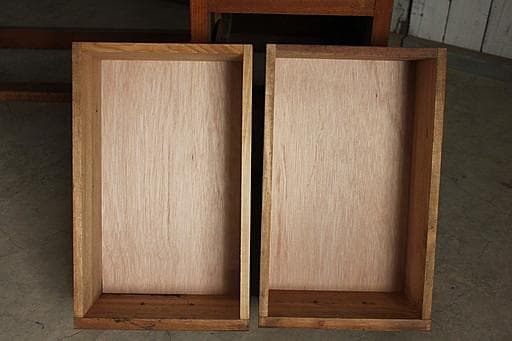 古い木製の片袖机　引き出し5杯　ワークデスク