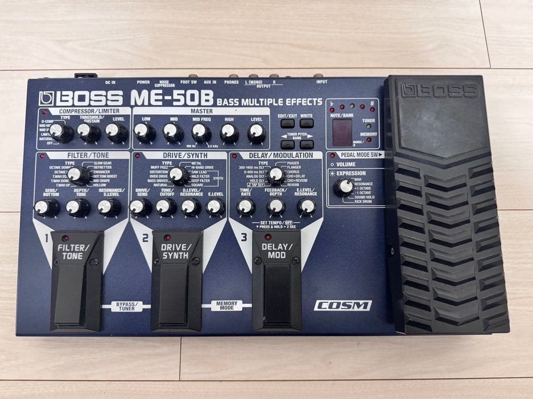 【送料込】BOSS ME-50B ベース用マルチエフェクター 純正アダプター付