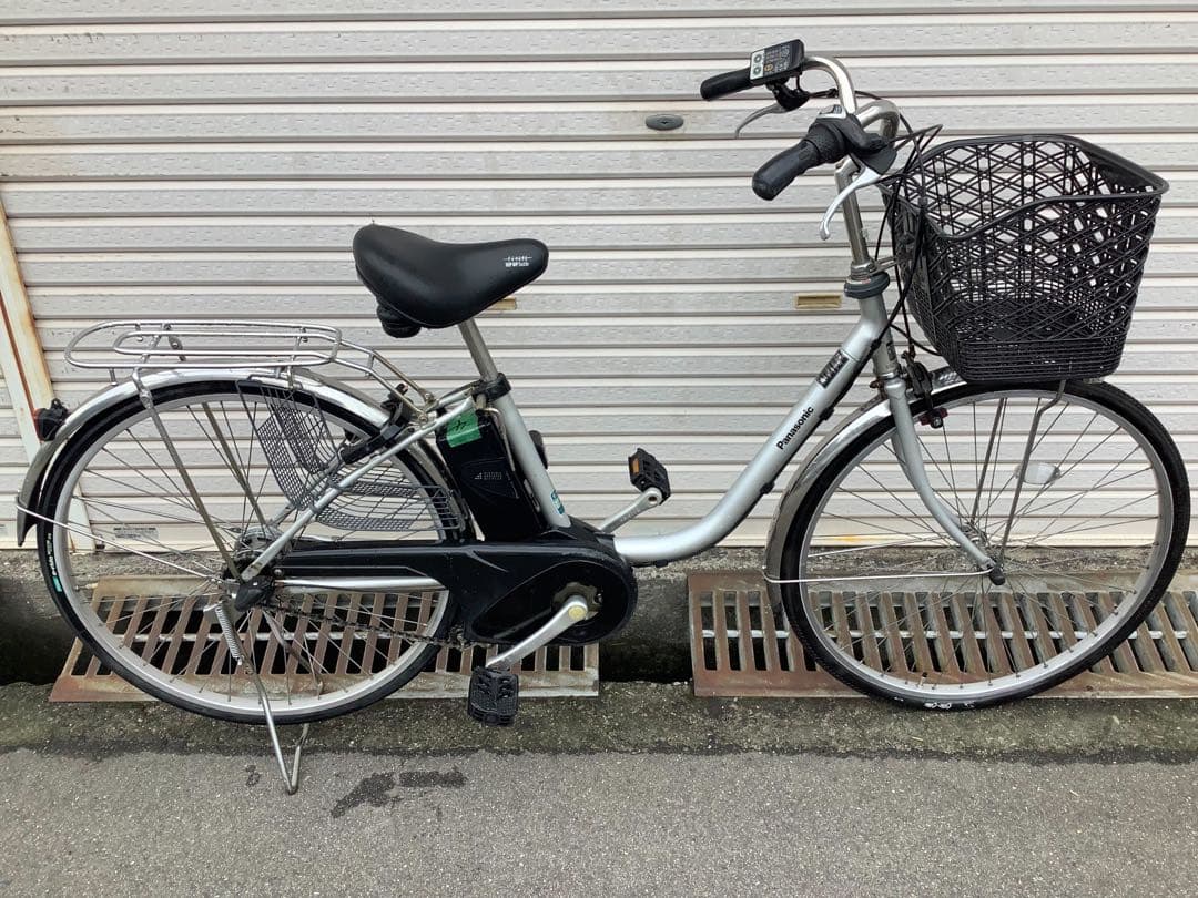 パナソニック新機種電動アシスト自転車viviTX26インチシルバーボディー