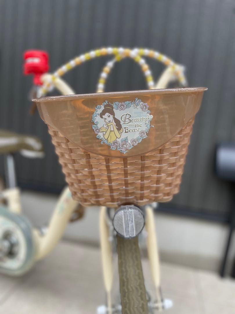 トイザらス 子供用自転車 旧型 ディズニー 美女と野獣 ベルS 補助輪付き自転車
