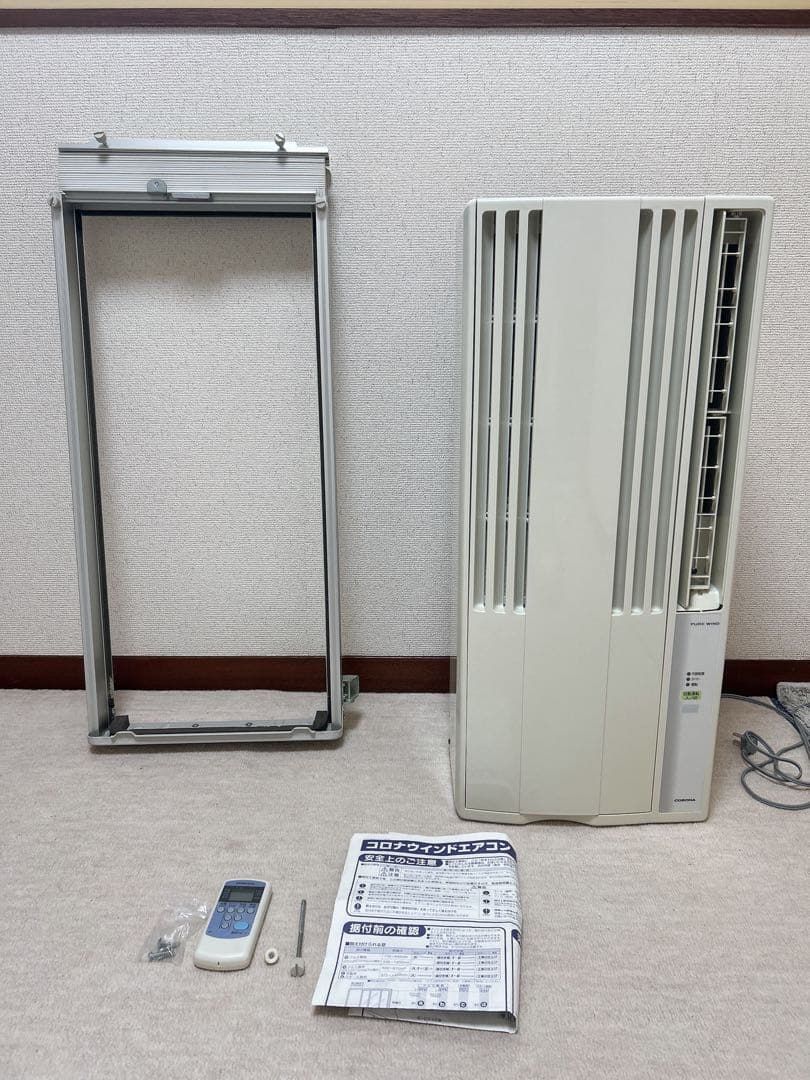 コロナエアコン　窓用エアコン 2021年製　リモコン付き