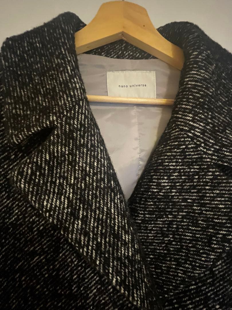 今期！ナノ・ユニバース] オーバーサイズ ツイード コート レディース