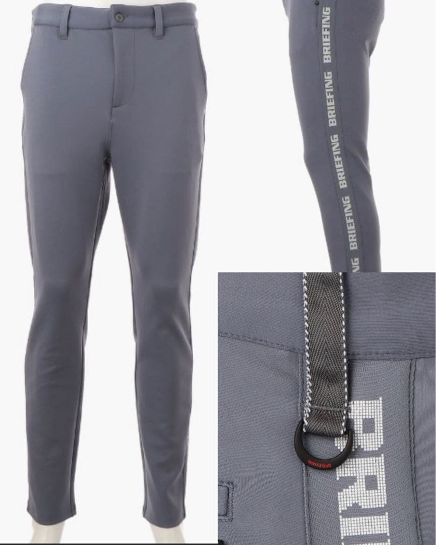 ブリーフィングゴルフ SIDE LOGO LINE SLIM PANTS L
