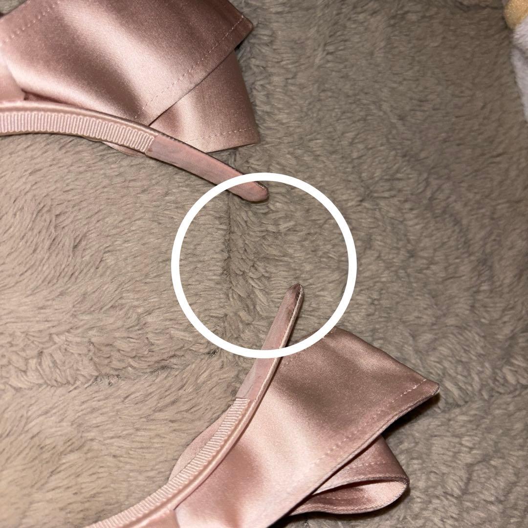 kanako tamuraカチューシャ ピンク サテンリボンヘッドバンド