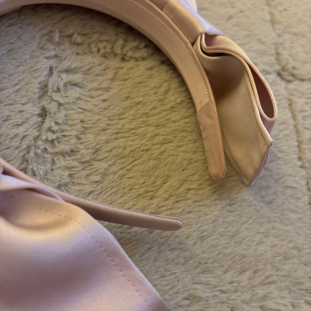 kanako tamuraカチューシャ ピンク サテンリボンヘッドバンド