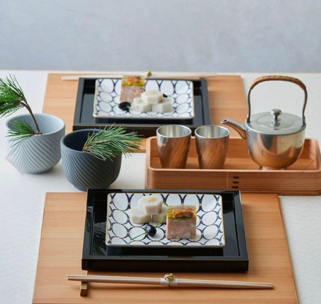 ウェッジウッド　ルネッサンス ゴールド スクエア トレイ　2枚