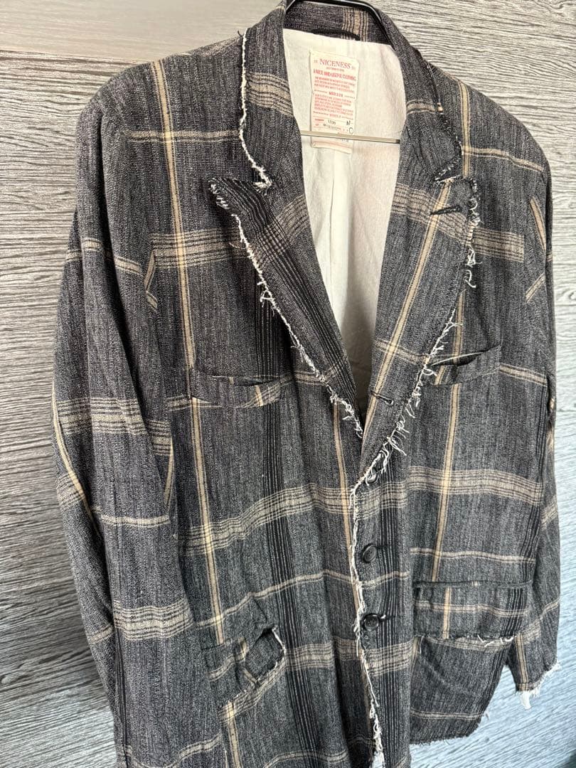 【試着のみ/ 3点set / Lサイズ】NICENESS 23AW セットアップ