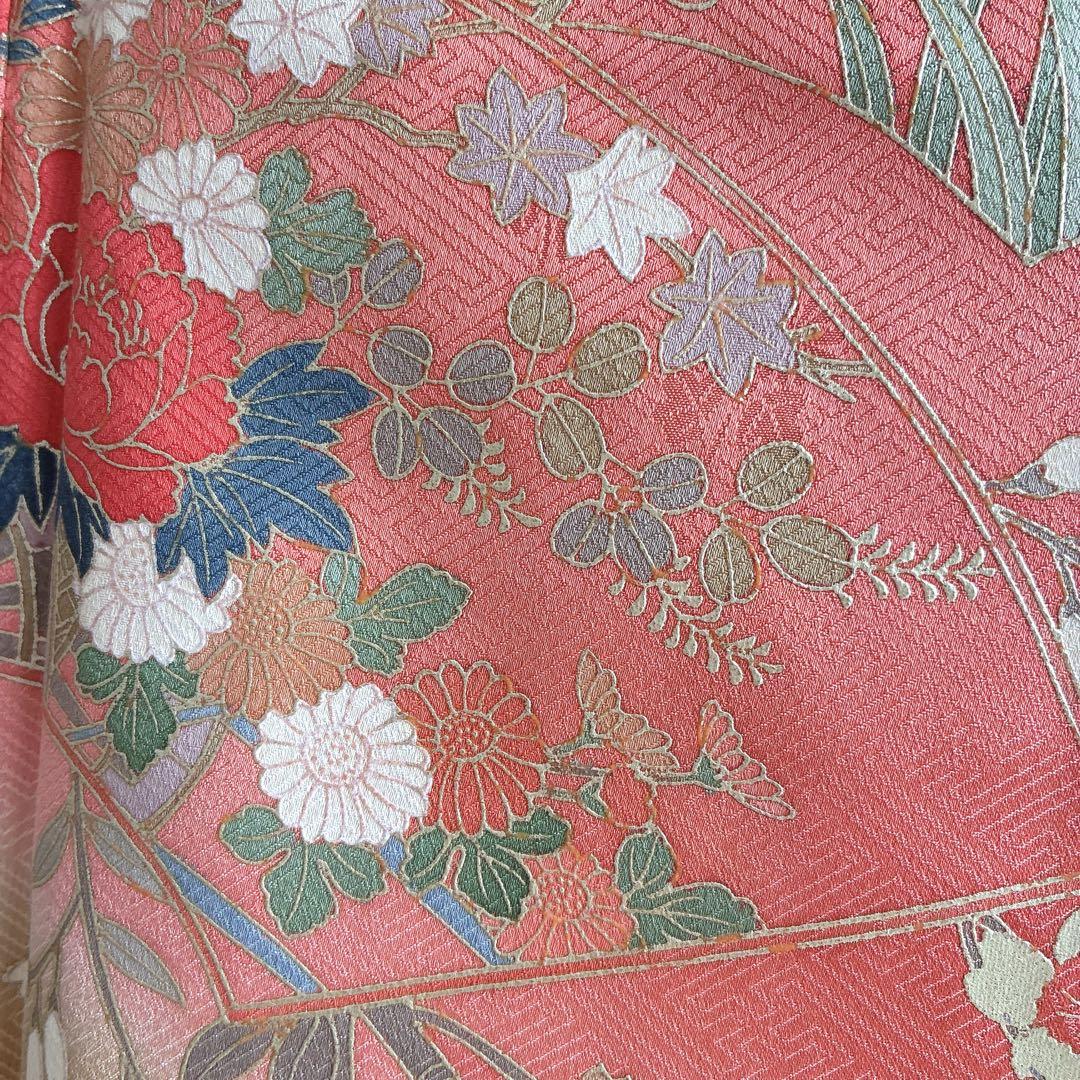 訪問着　フルセット　着物　トールサイズ　ロング丈　正絹　雅やか古典　G10