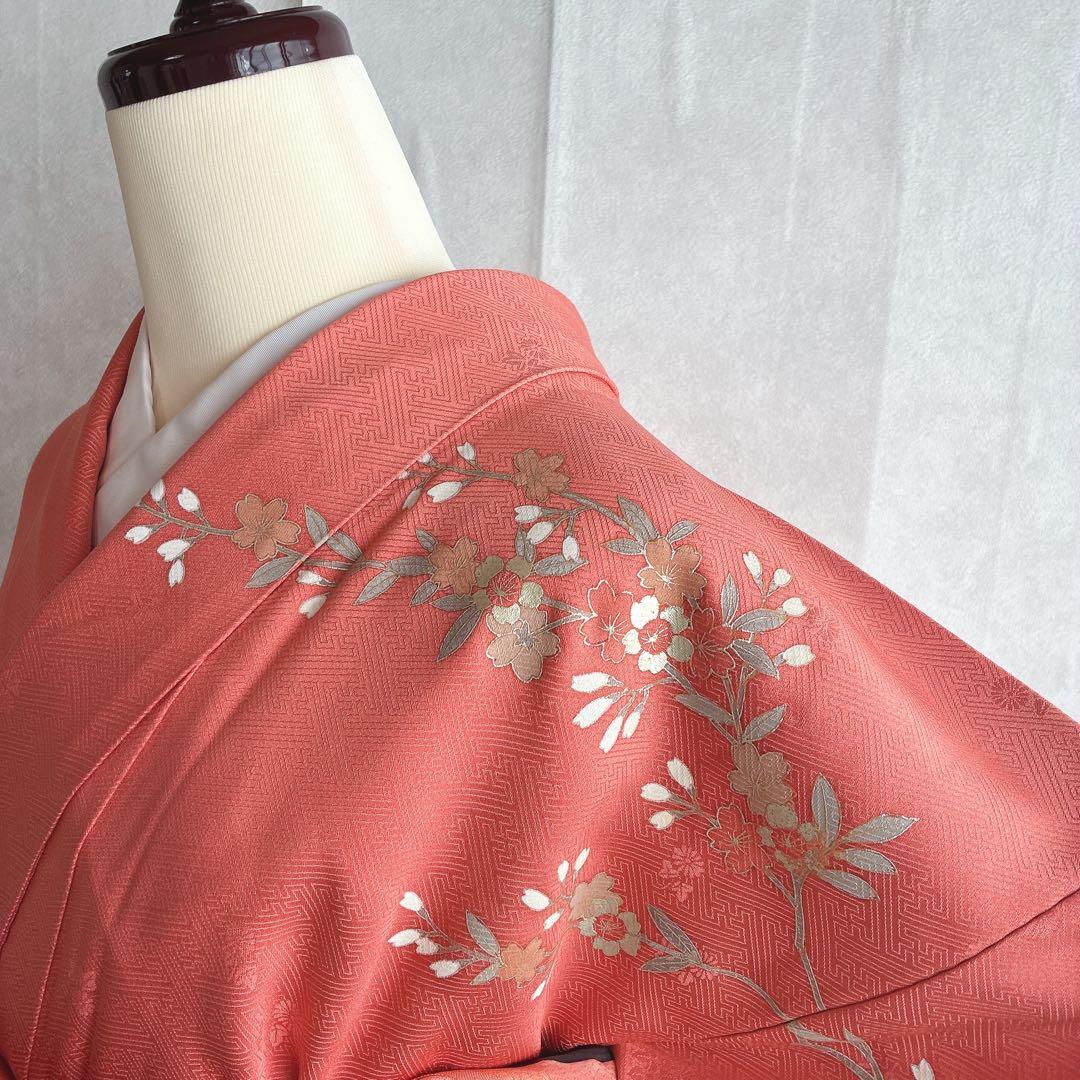 訪問着　フルセット　着物　トールサイズ　ロング丈　正絹　雅やか古典　G10