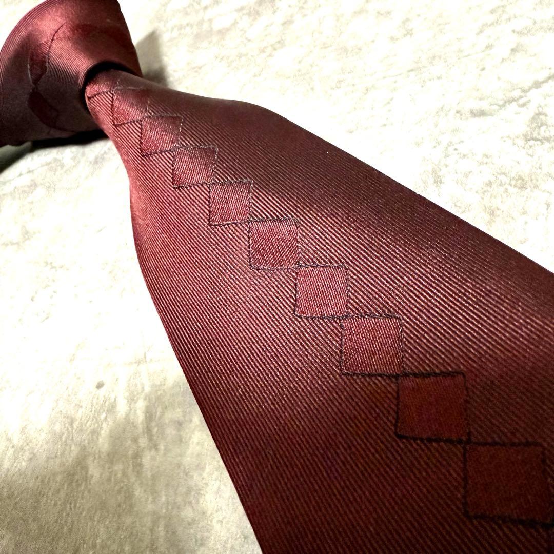 【✨美品✨】BOTTEGA VENETA ネクタイ イントレチャート 光沢 高級