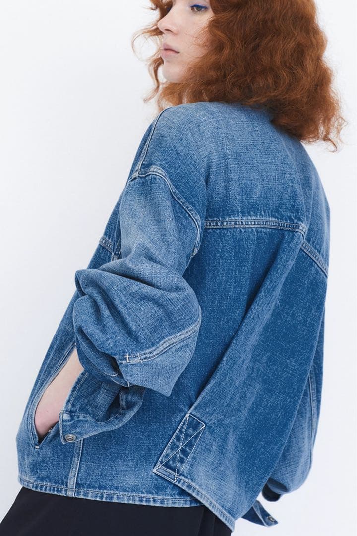 STUNNING LURE【KUROiroオーバースリーブクロスデニムジャケット